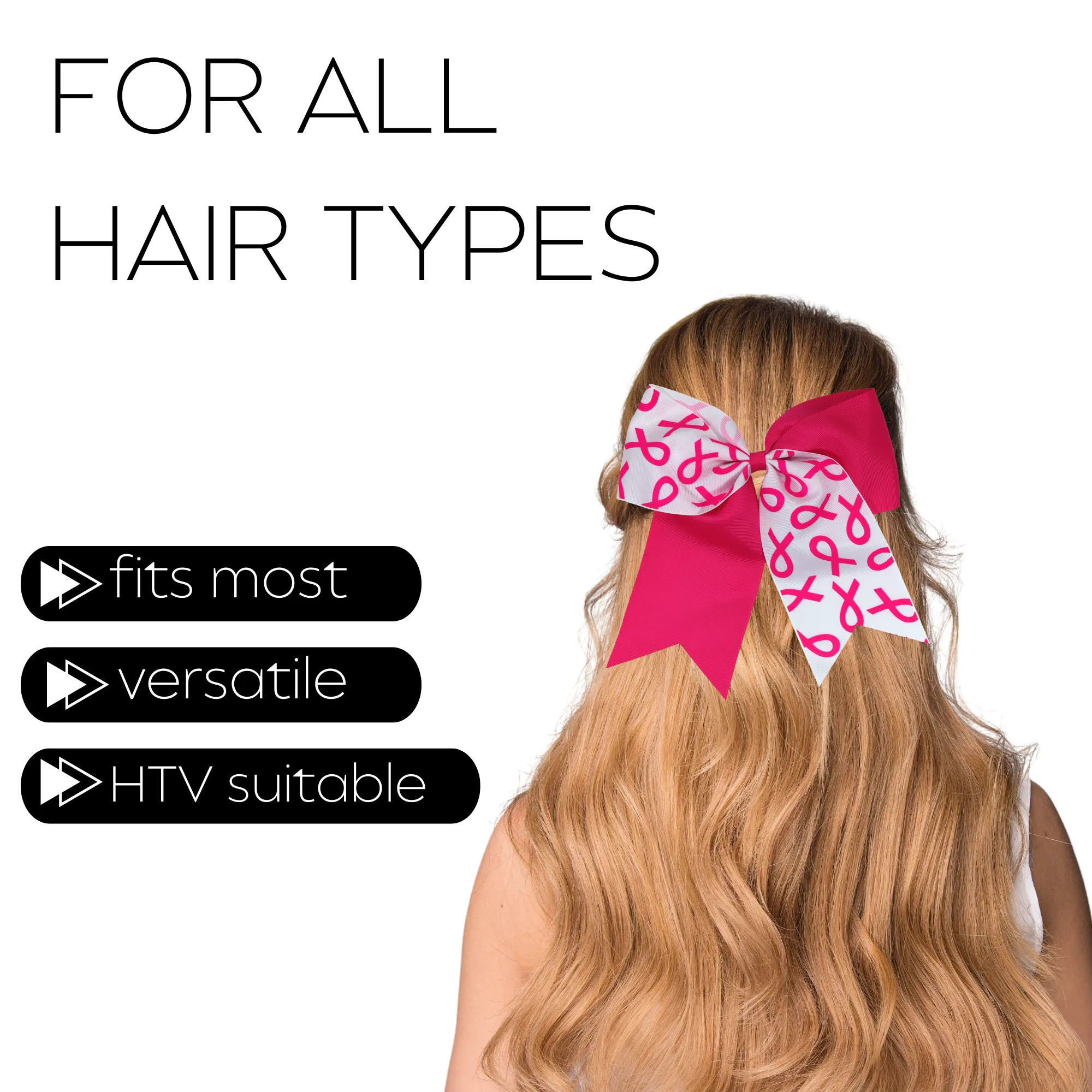Breast Cancer Awareness Bows Pink Cheer Bow