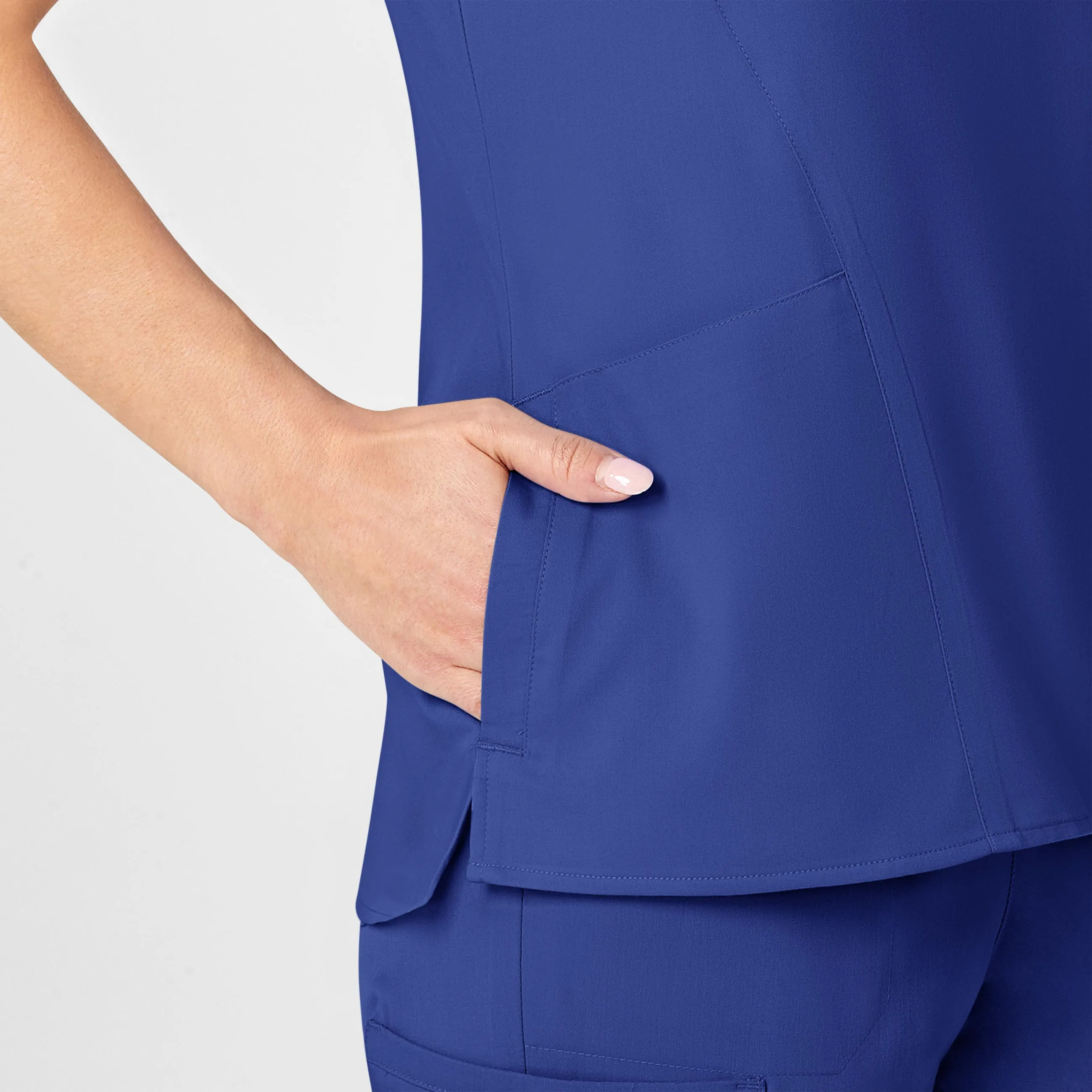 PRO Women's Four Pocket V-Neck Scrub Top - Galaxy Blue