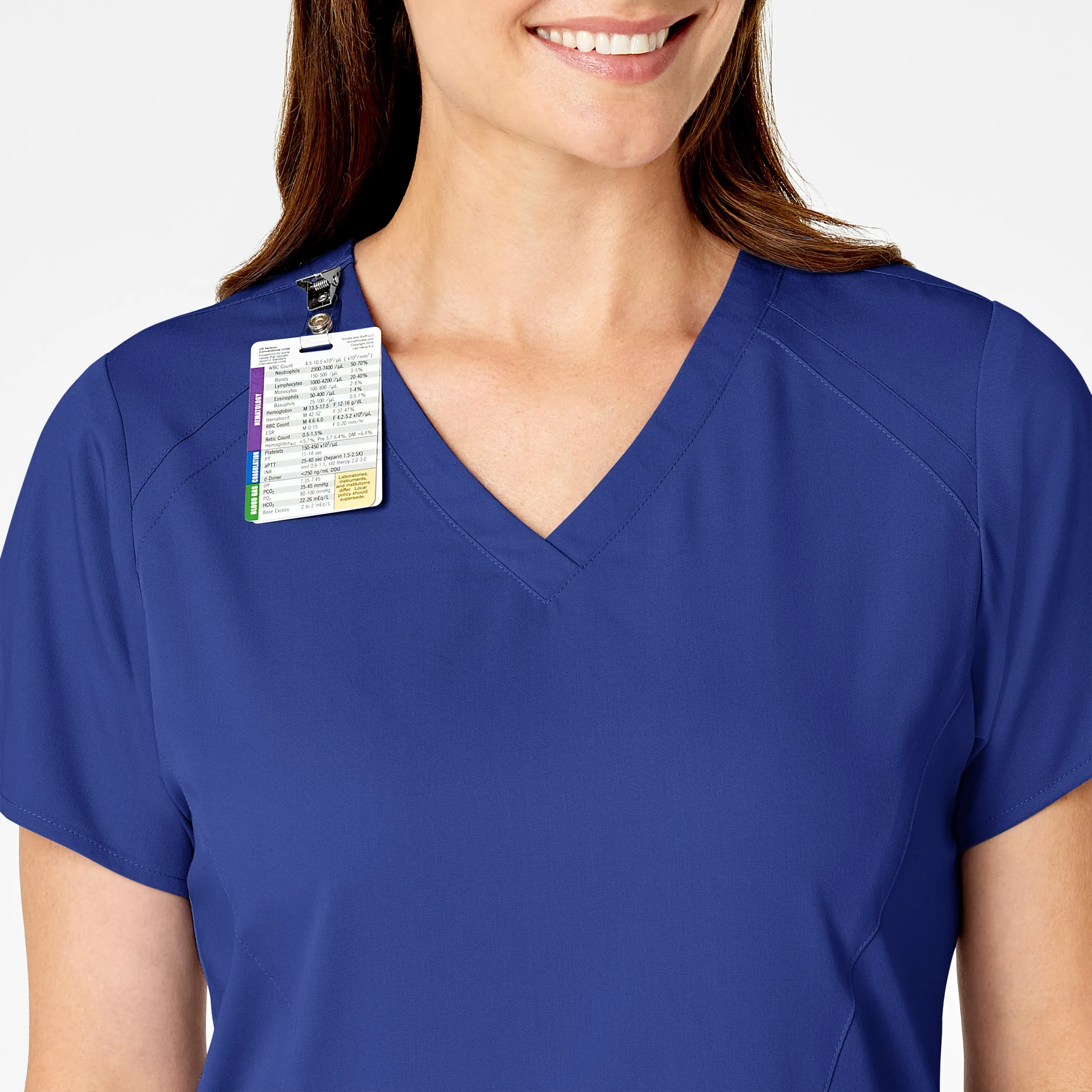 PRO Women's Four Pocket V-Neck Scrub Top - Galaxy Blue