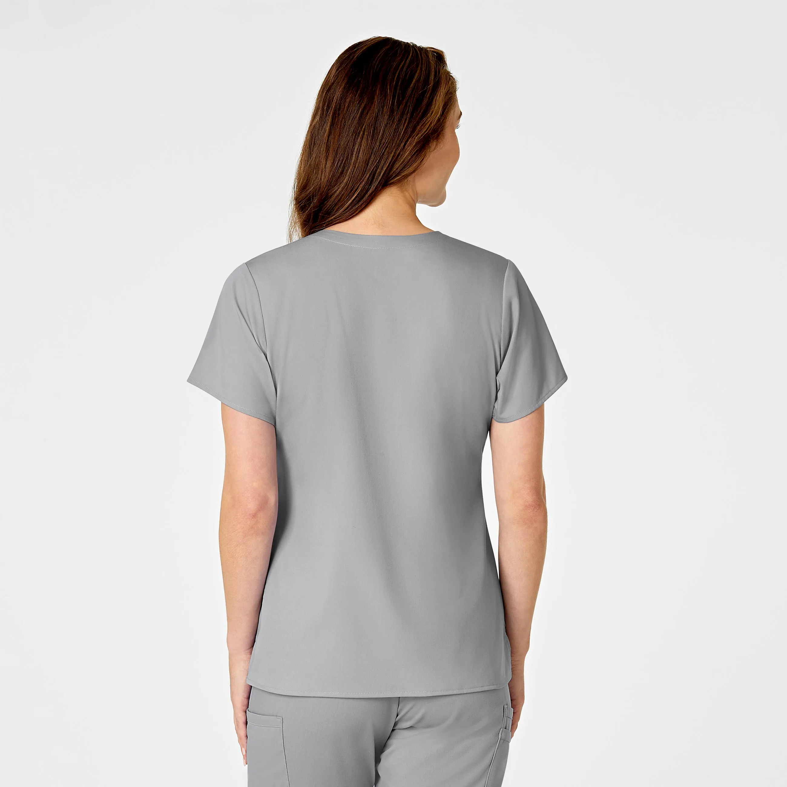 PRO Women's Four Pocket V-Neck Scrub Top - Grey